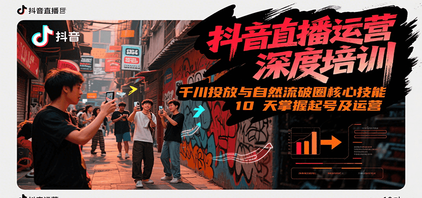 抖音直播运营深度培训,千川投放与自然流核心技能,10天掌握起号及运营(6-7月新课)-星火轻创